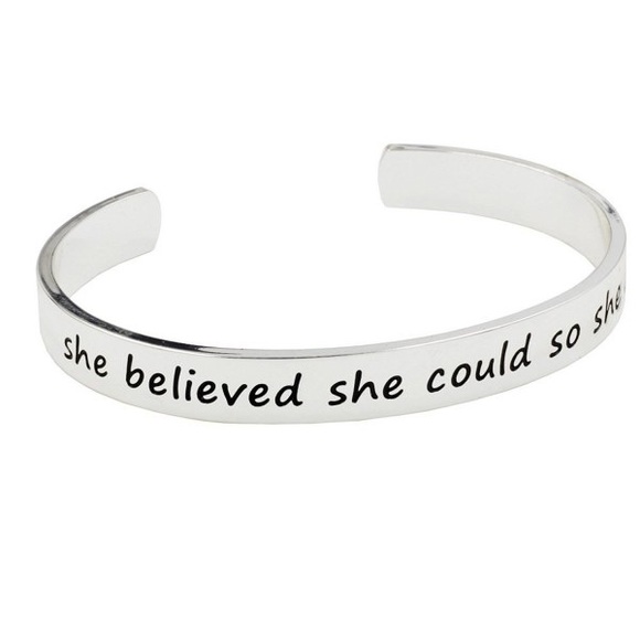She Believed She Could So She Did Cuff Bracelet En - Picture 2 of 5